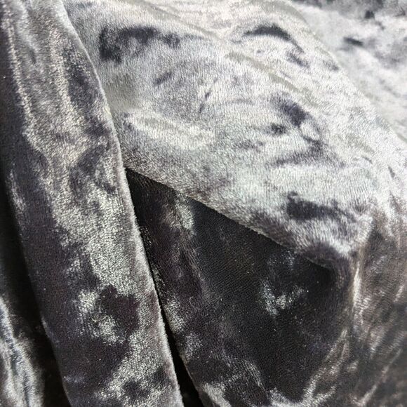 Vintage Dave Johnny Prom Dress Maxi Gown 90S Y2K Goth Crushed Velvet Blue M - Picture 7 of 12